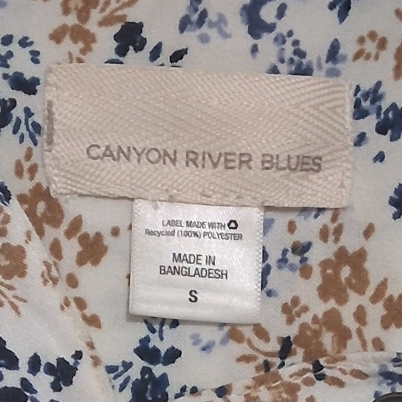 EUC CANYON RIVER BLUES Sz. S Multi-Color Long Sleeve Button V-Neck Pullover Top - Picture 9 of 11